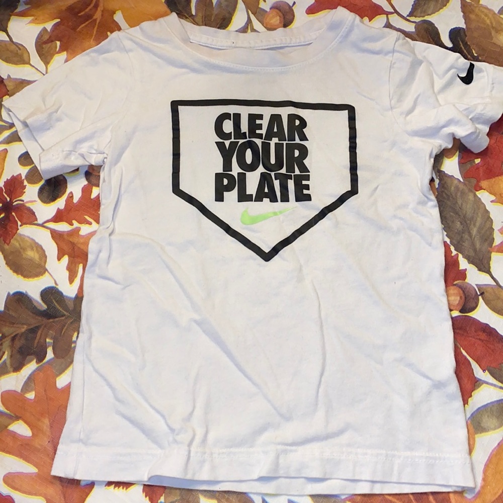 “Clear Your Plate” nike short sleeve tee ⚾️